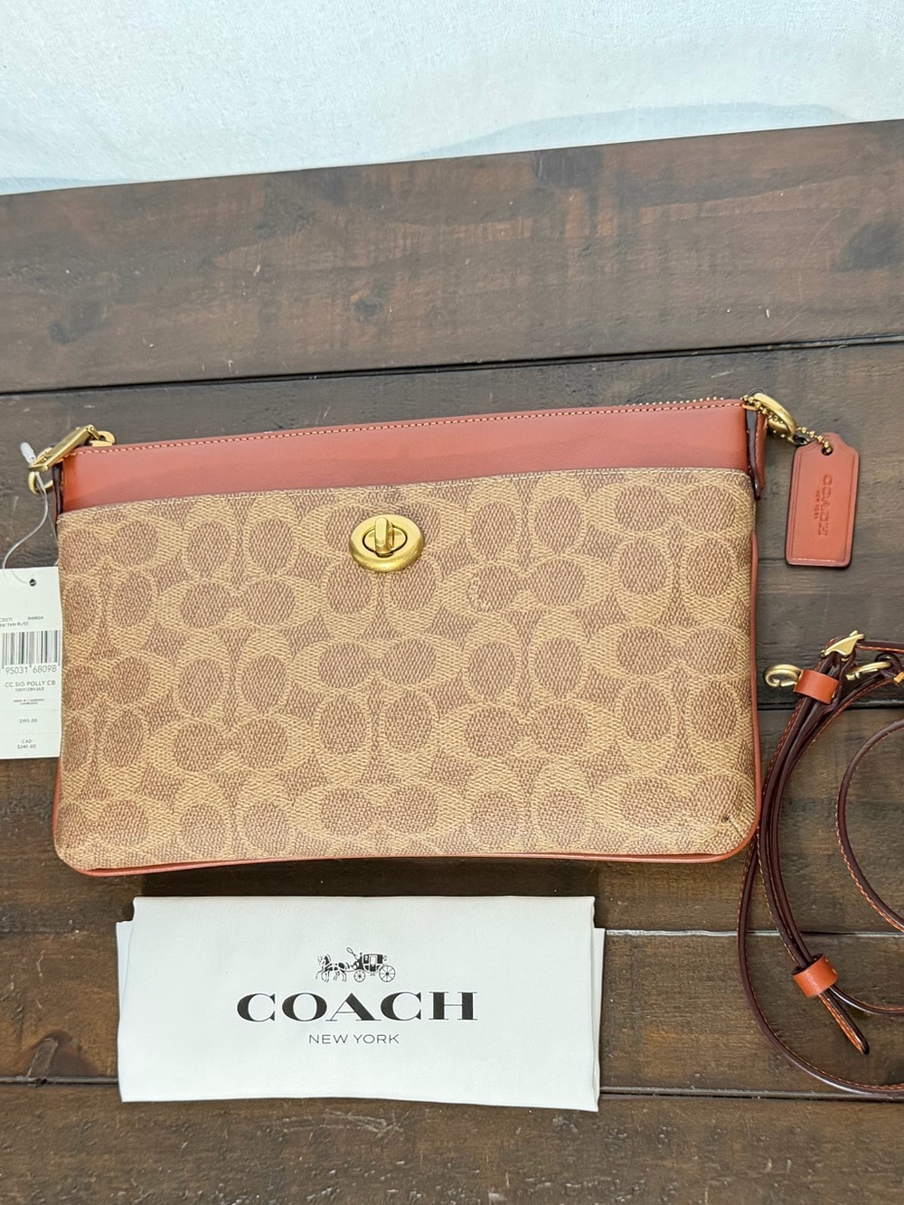 Coach Crossbody Bag in Tan Rust